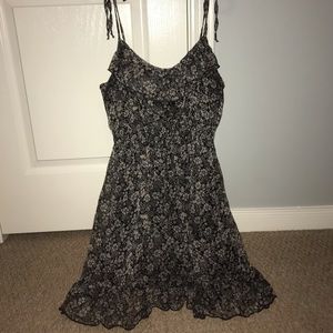 Black and grey floral dress